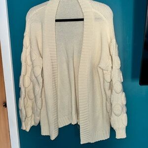 Cozy Cream 3D Knit Cardigan
